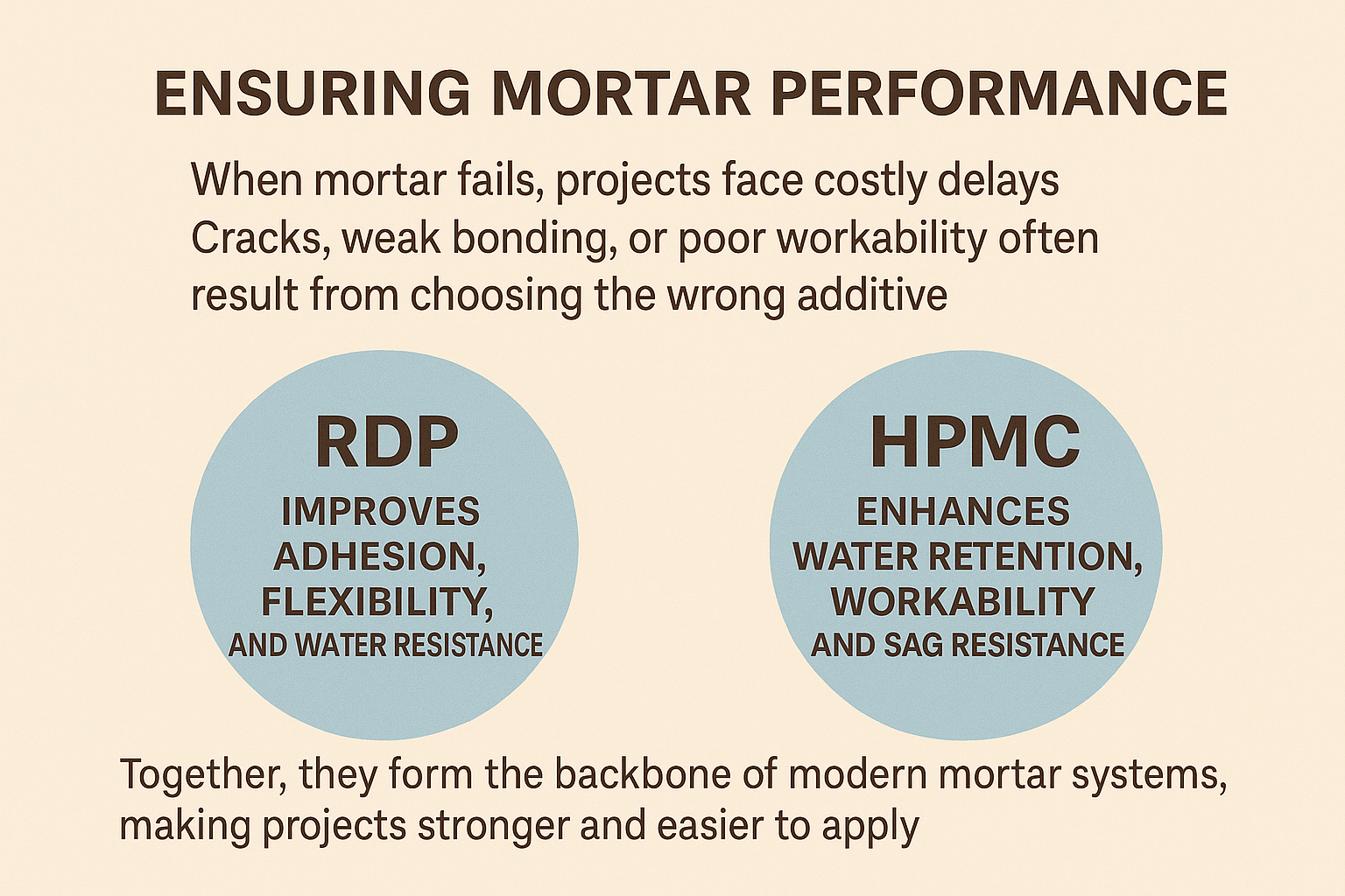 RDP vs HPMC in mortar