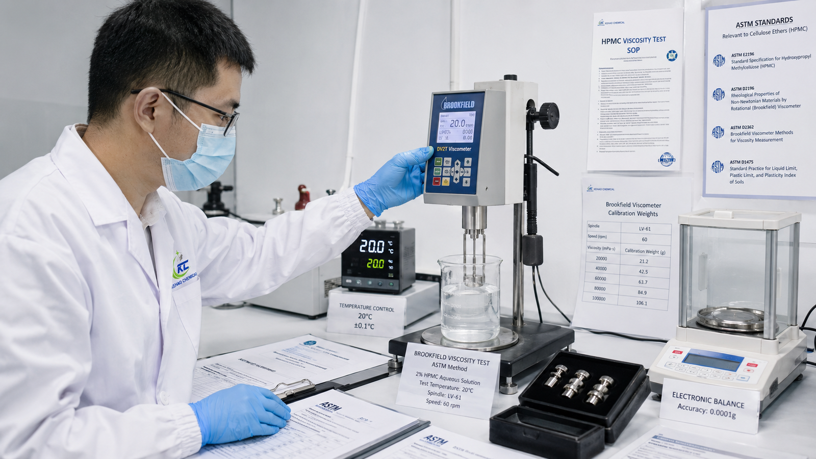 Brookfield Viscosity Testing for HPMC