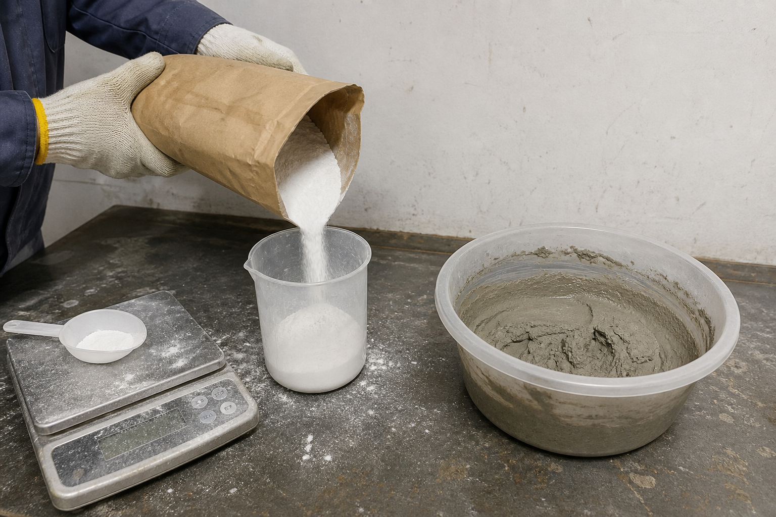 Supplier sample approval for cellulose ether in cement-based grout supplier testing of cellulose ether in cement-based grout