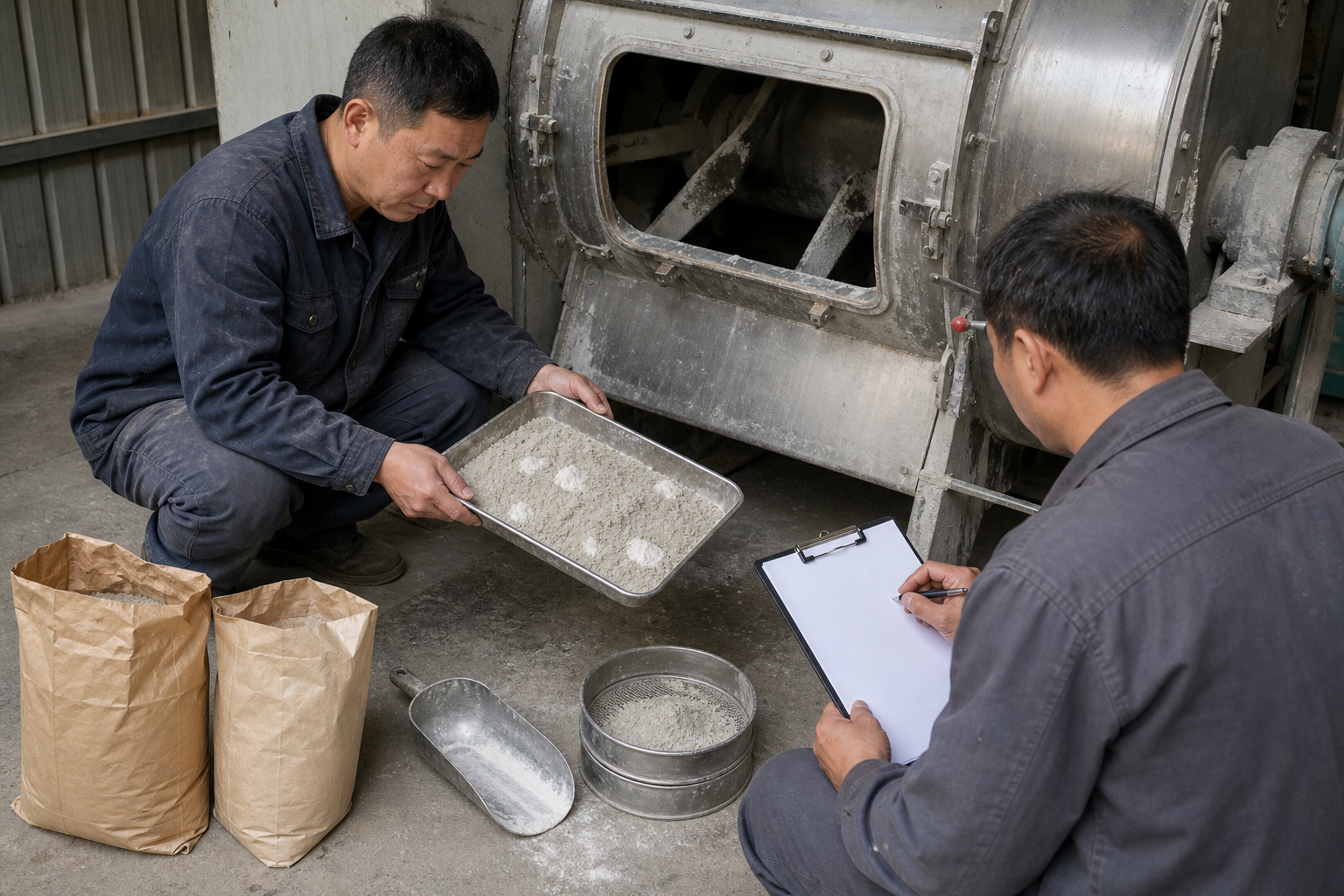 Diagnosing HPMC lumps during dry mixing in a mortar plant