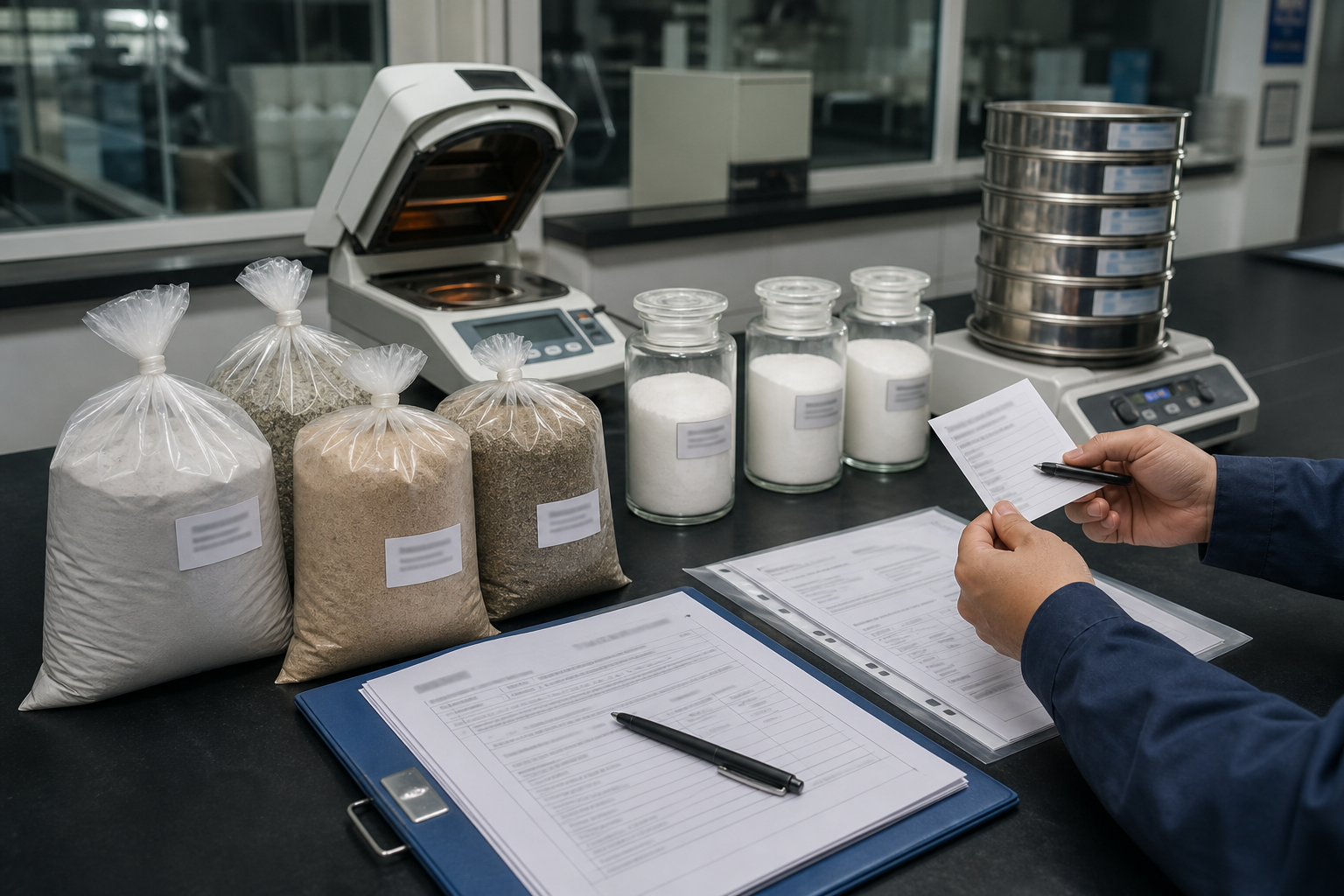 Incoming raw material inspection checklist for tile adhesive